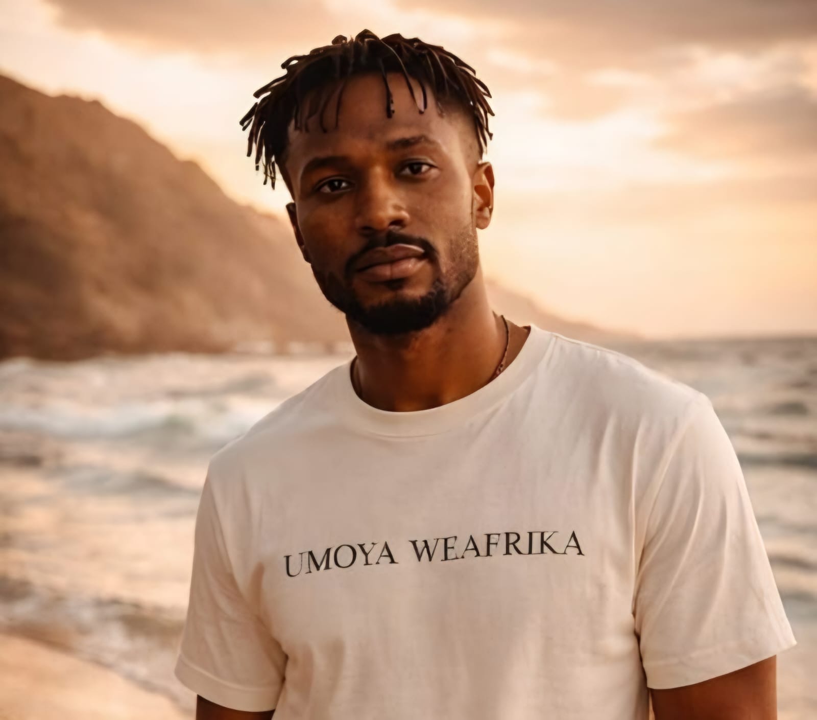 White Umoya WeAfrika T-shirt lifestyle image